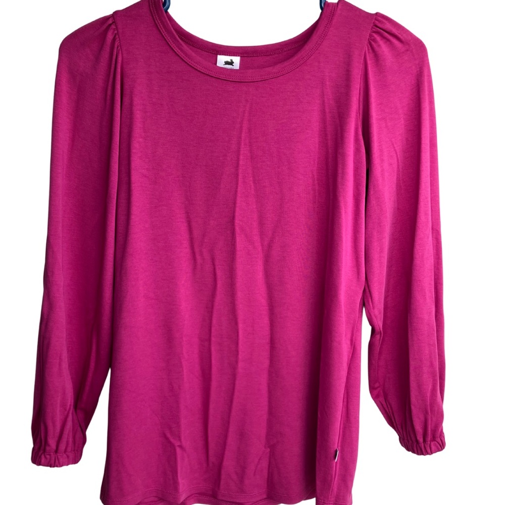Little & Lively long sleeve dark pink shirt youth size 11 12